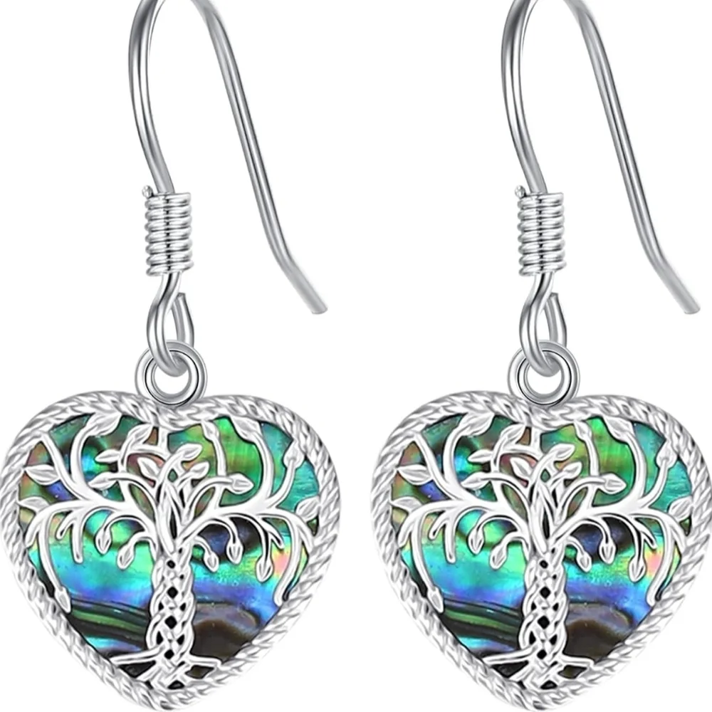 Sterling silver tree of life earrings Nwb